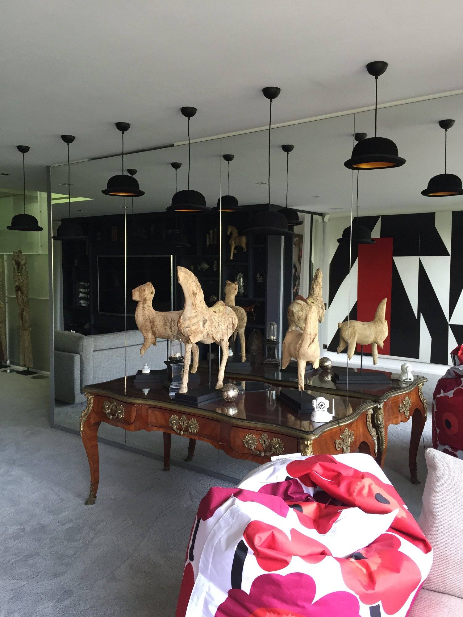 Cloison miroir sur mesure salon design — EloxyMetal