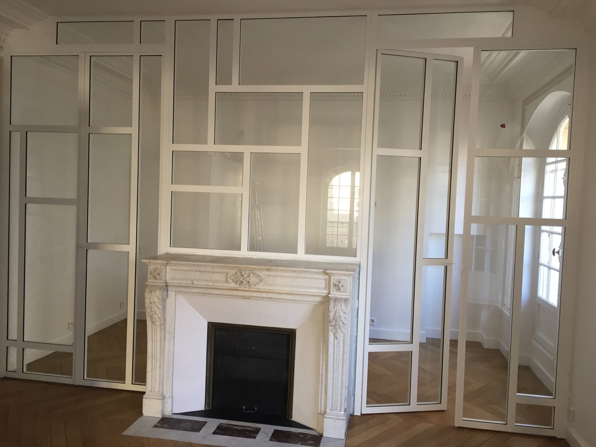 Verrière blanche sur mesure à Pithiviers — EloxyMetal